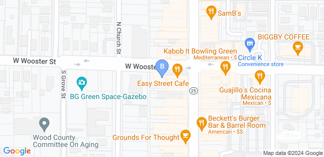 Map to Bowling Green Jiu Jitsu